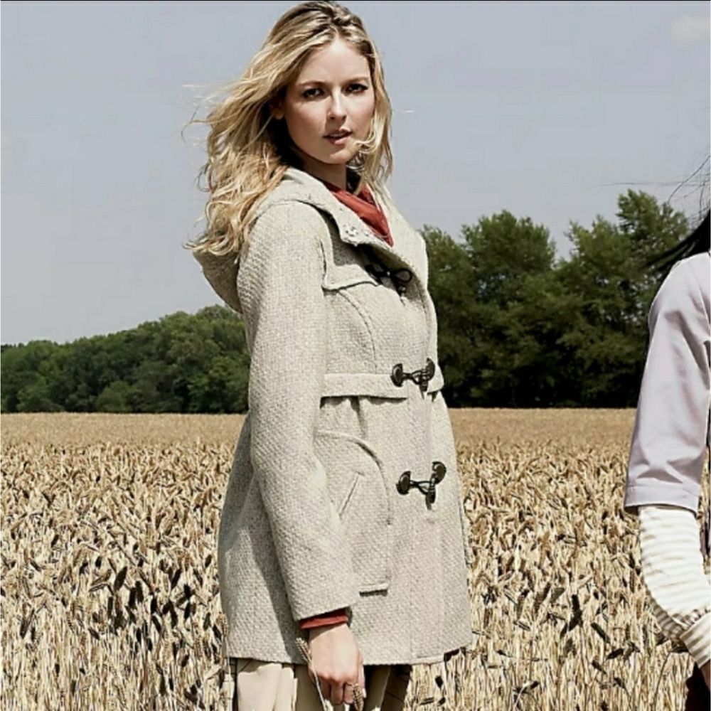 Anthroplogie Idra Crackling Air Duffle Hooded Coat (Missing Toggle Buttons)